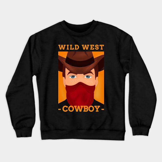 Wild West Cowboy Crewneck Sweatshirt by MONMON-75